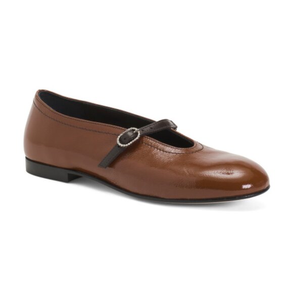 NAPOLEONI Made In Italy Patent Leather Ballerina Flats NWT - Picture 1 of 3